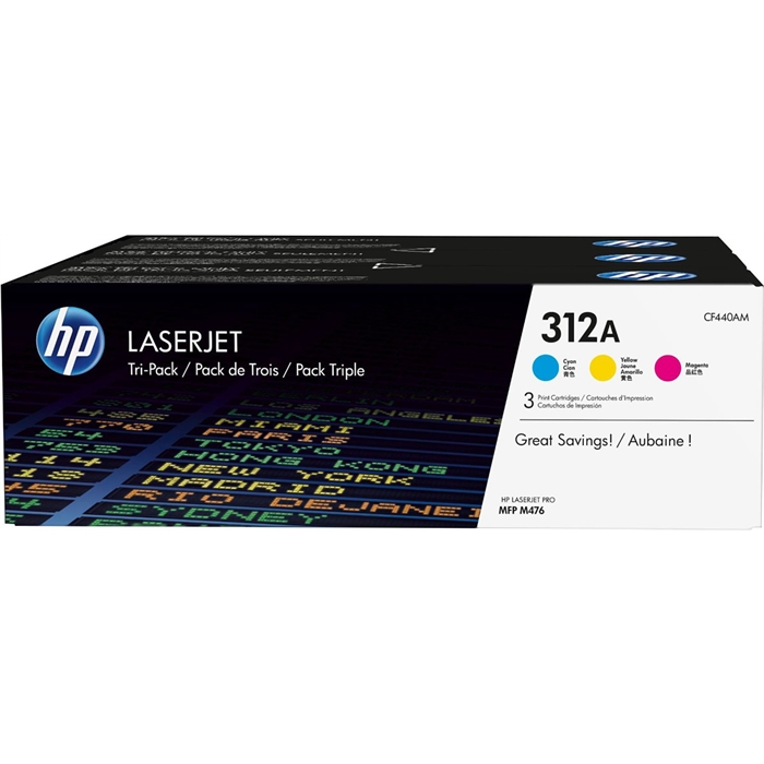HP CF440AM (312A) CYAN/MAGENTA/YELLOW 3LU PAKET TONER 2.700 SAYFA