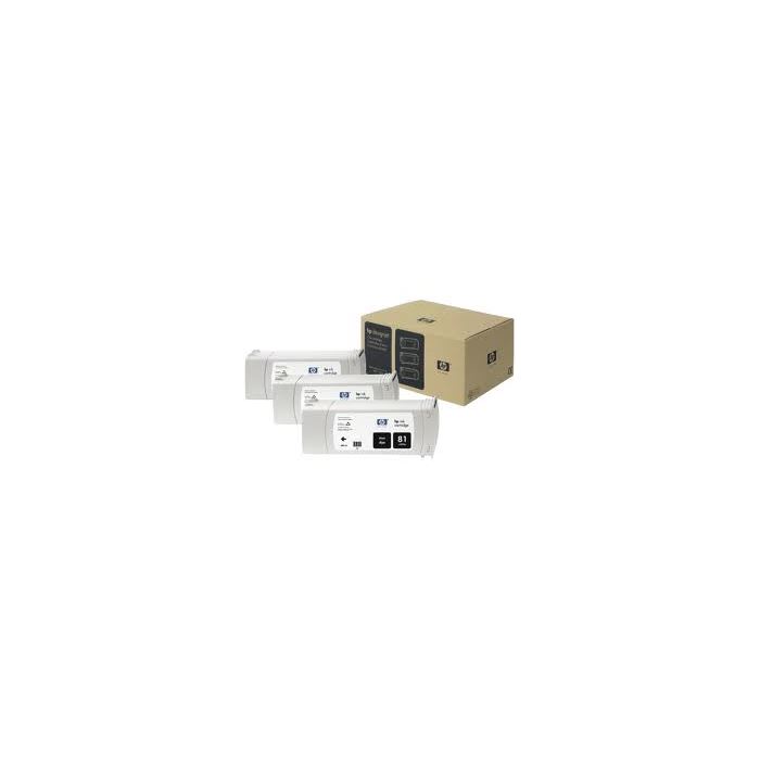 Hp C5066A Kartuş, Hp 81 Kartuş, DesignJet 5500 Serisi Siyah 3' lü Set Kartuş
