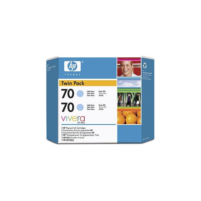 Hp CB351A Kartuş, HP 70 Kartuş Mavi inkjet 2'li paket