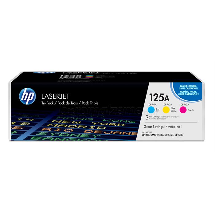 HP CF373AM (125A) CAMGOBEGI/SARI/MACENTA 3 LU PAKET LASERJET TONER KARTUSLARI