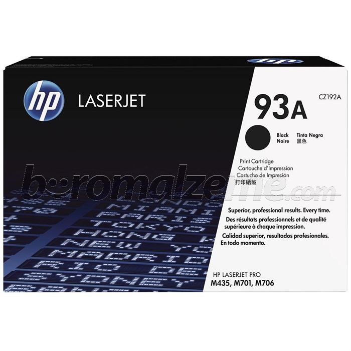 HP CZ192A HP 93A SİYAH TONER 12.000 SAYFA - HP LJ Pro 300/400 Printer MFP 435nw