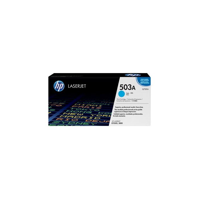 HP Q7581A TONER Mavi - HP COLORLASERJET 3800 TONER -HP CP3505 Mavi TONER